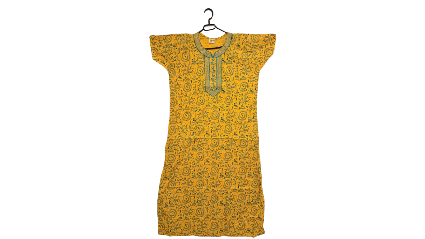 Lightweight nighty in soft cotton, casual short sleeves printed